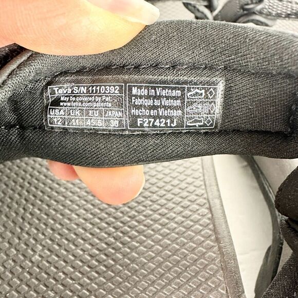 Teva Men's Meacham Hiking Sandal Size 12 Black Gray Outdoor Camping EUC - Picture 8 of 8